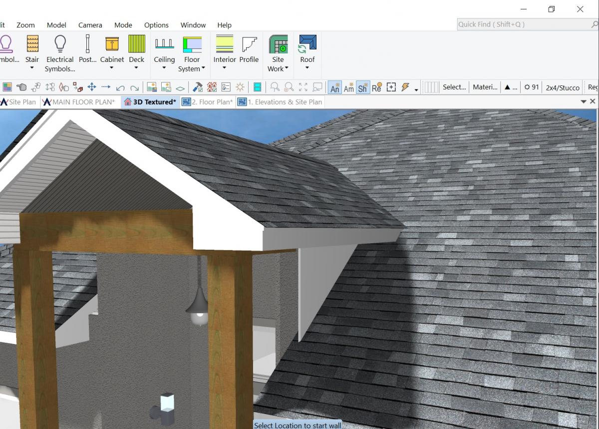 How to finish tall exterior walls General Questions SoftPlan Users Forum