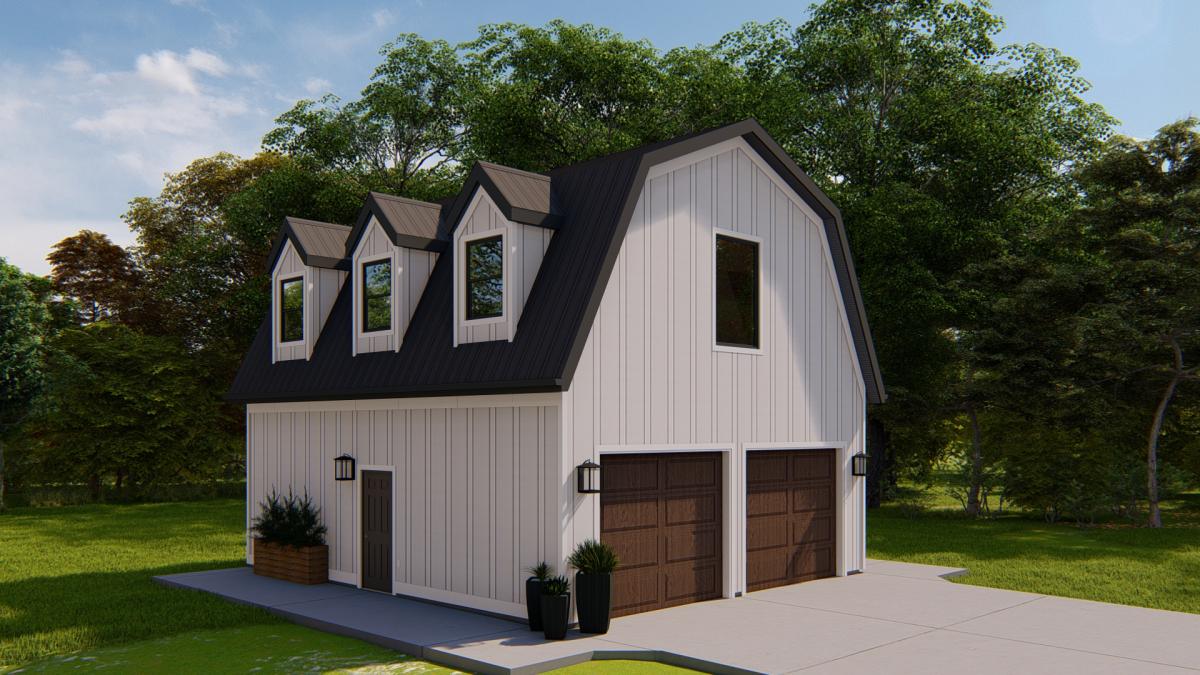 Designing: Garage w/ Gambrel Roof - adding doors and windows to second ...